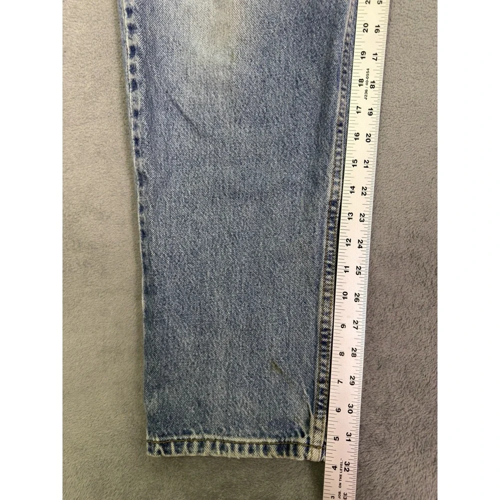 Vintage Levis 545 Jeans Mens 34x32 Blue Taper Loose Fit Medium Wash Brown Tab